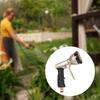 Metal Garden Hose Nozzle Adjustable Anti Slip Grip 9 Spray Patterns Leakproof for Washing Cars