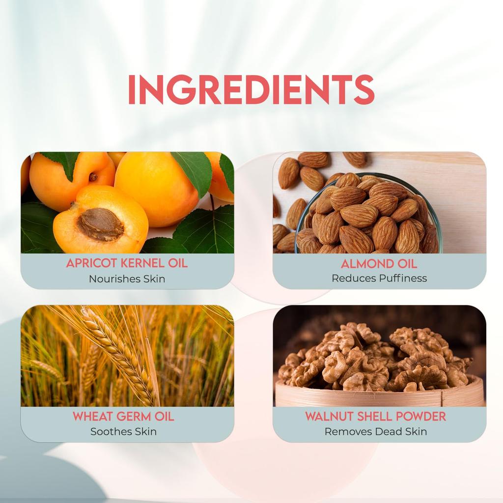 Jovees Herbal Apricot & Almond Face Scrub 100g | Gentle Exfoliation For Dry Skin | Anti Pigmentation & Tan Removal | Smooth Glowing Clear Complexion