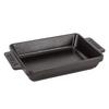 Staub Mini Rectangular 15 X 11 Induction Enamel Stylish Oven 1301423 Dish, Cm, Compatible, Cocotte, Dish, Black,