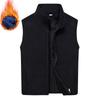 2024 Autumn and Winter Lambswool Vests Men New Warm Padded Stand-up Collar Large Size Casual Trend Jacket Shoulders