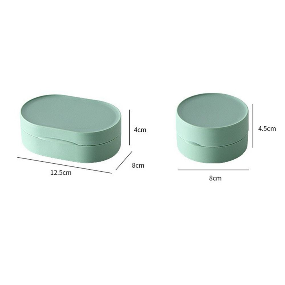 Round Soap Dishes Tray Creative Bathroom Shower Gadgets with Lid Soap Container Household