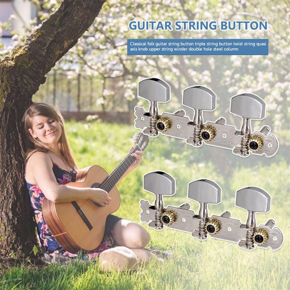 Knob Replacement Machine Heads Tuners Bass Guitar Tuning Pegs Folk Guitar Accessories L R Triplet
