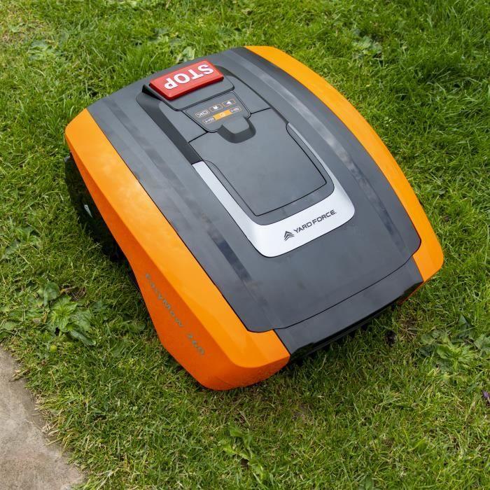 Robot Tondeuse Yard Force Easymow 260B - Tondeuse Robot - Batterie - Largeur De Coupe 16cm - 3 Lames
