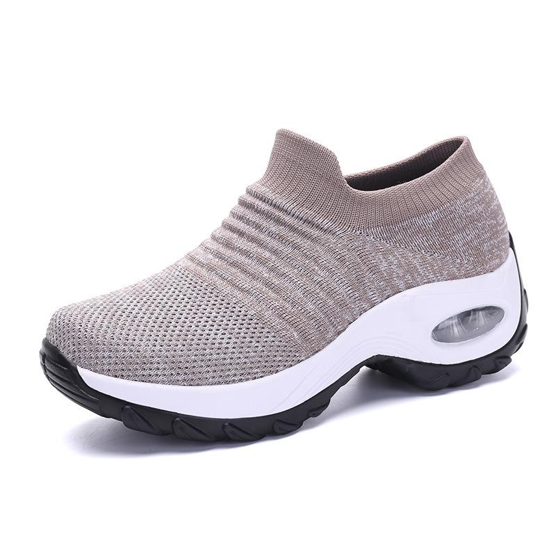 Plus-size Women's Shoes Air-cushioned Fly-woven Sports Shoe Covers Foot Shoes Fashionable Casual Shoes Sock Shoes