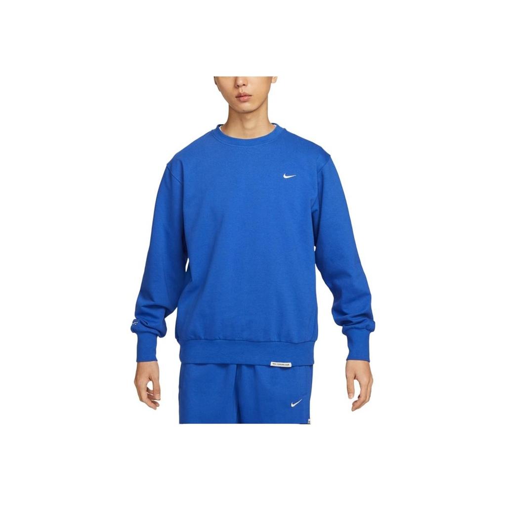 Nike Standard Issue Sports Casual Crew Neck Sweatshirt Men Tops Game-Royal-Blue DQ5821-480