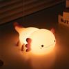 Cute Axolotl Triceratops Night Light Dimmable Nursery Nightlight Kawaii Lamp Soft Silicone Rechargeable For Kid Room Decor Gift