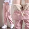 Autumn and Winter Thick Fleece Lamb Wool Sports Pants Casual Pants Haren Pants Keep Warm and Warm