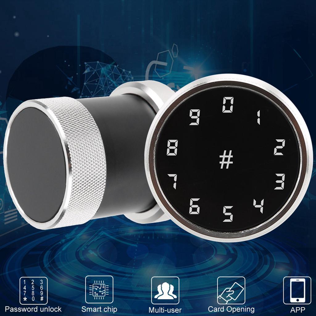 Card Reader Password Security Door Key Lock Bluetooth Digital APP Smart Sphere Silver