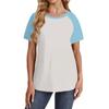 Women's Short Sleeve T Shirts Round Neck Cute Tunic Tops Basic Tees Blouses Loose Fit Pullover