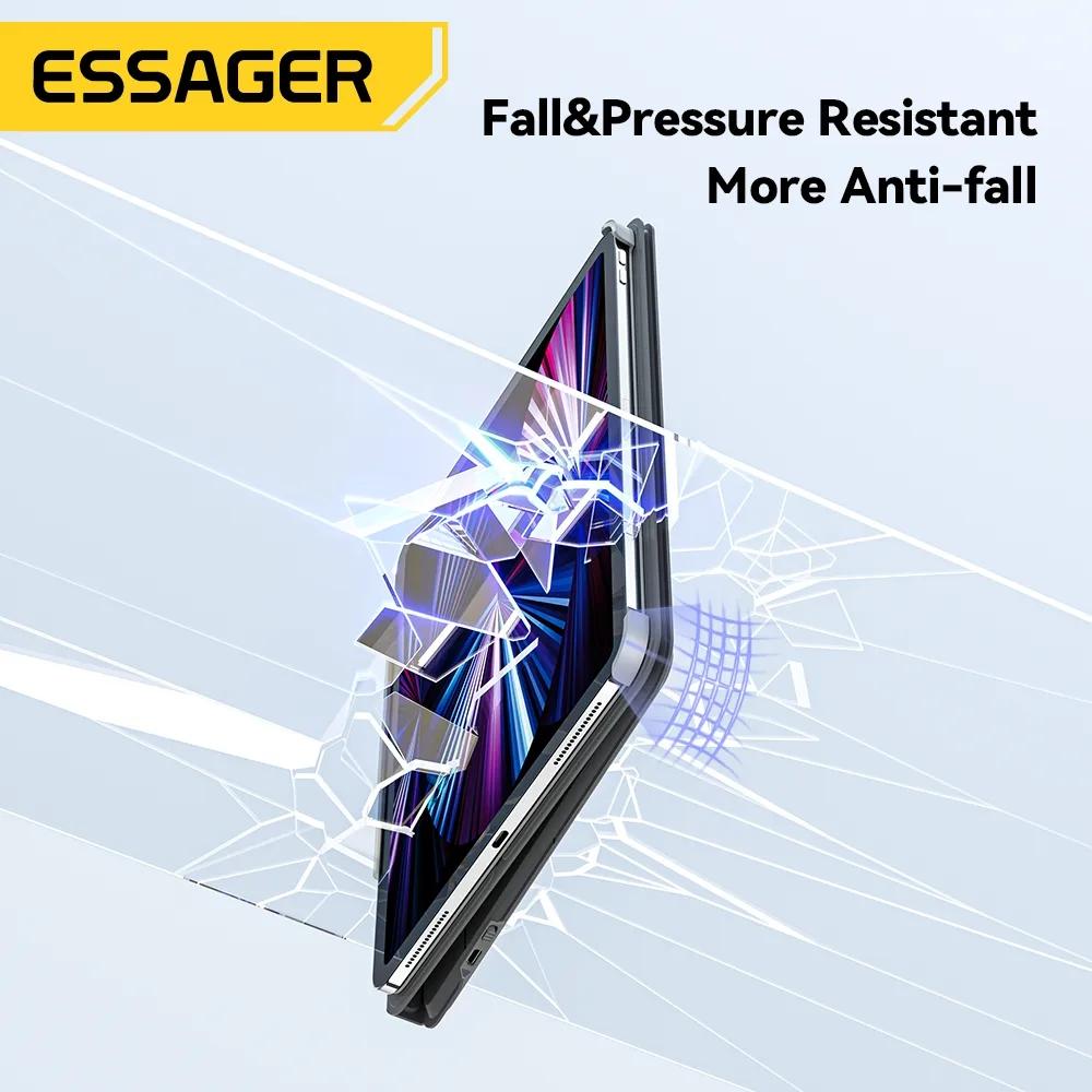 Essager Чехол с беспроводной клавиатурой Bluetooth для iPad 10,9 дюйма, магнитная клавиатура для iPad 10, чехол для планшета, складная клавиатура с трекпадом