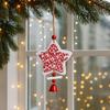 Decorative Christmas Bells Pendants Wood Star Car Ornament  Outdoor Decor