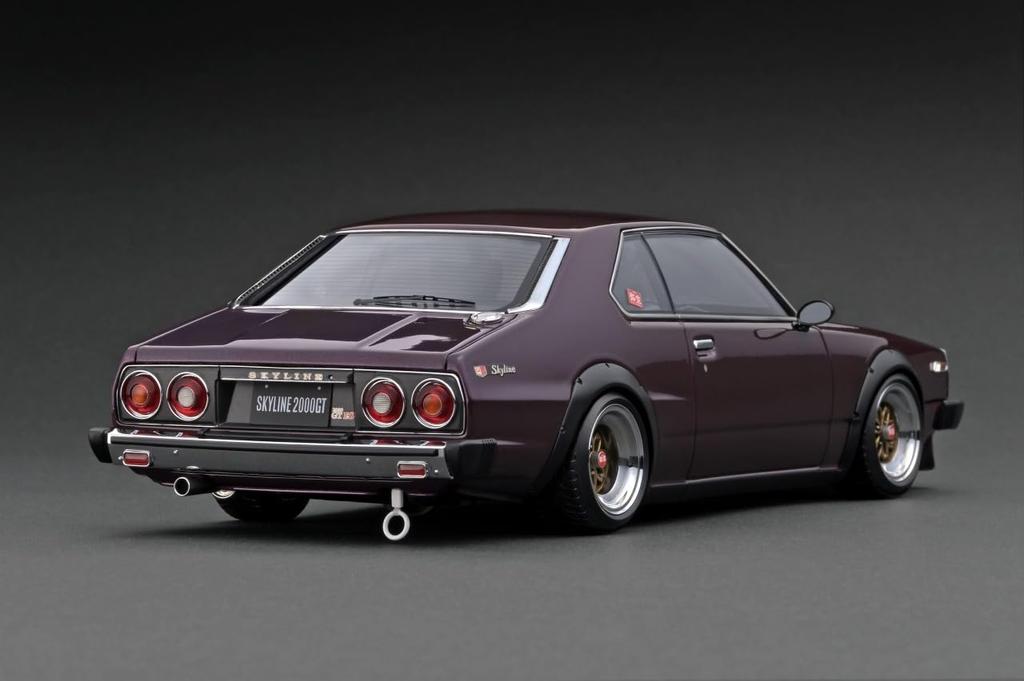 TK.Company 1/18 Scale Resin Diecast Model Car Nissan Skyline 2000 GT-ES (C210) Purple (Finished Product)