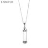 Openable Screw Cap Steel Chain Wishing Bottle Pendant Lucky Charm Glass Vial Necklace Perfume Jars