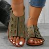Fashion 2024 Summer Women's Sandals Gladiator Women's Flat Casual Hollow Shoes Women's Soft Beach Shoes Zapatos De Mujer