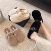 Mao Mao Slippers Women's Outer Wear 2025 New Autumn and Winter One-pedal Fashion Out Bag Head Half Drag Cotton Slippers Mao Mao Shoes