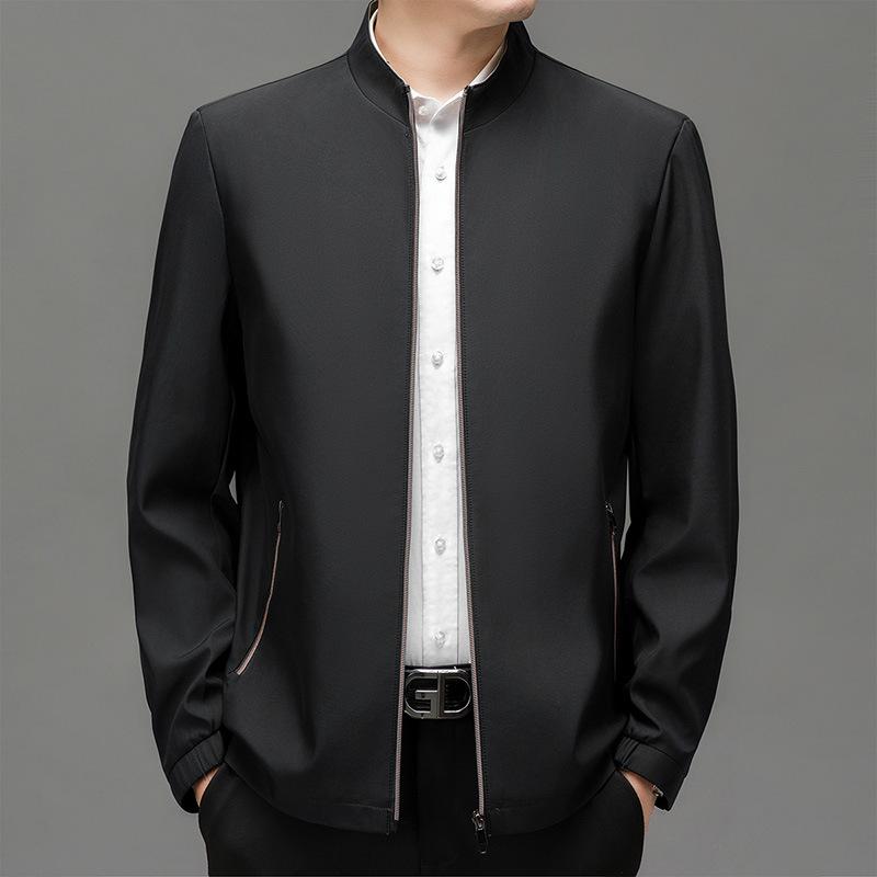 Men's Stand Up Collar Jacket, Casual Versatile Business Jacket, Men's