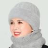 Hat Women's Winter Warmth and Thick Old Lady Knitted Hat Mother Hat