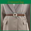 Стиль Женский Минималистичный Дерма Пояс на Талию Металлическая Пряжка Платье Костюм Формирующий Пояс