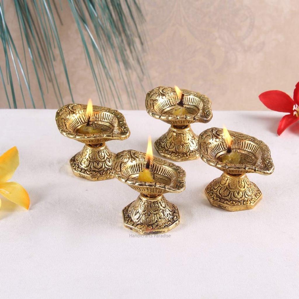 Metal Diya (Golden)