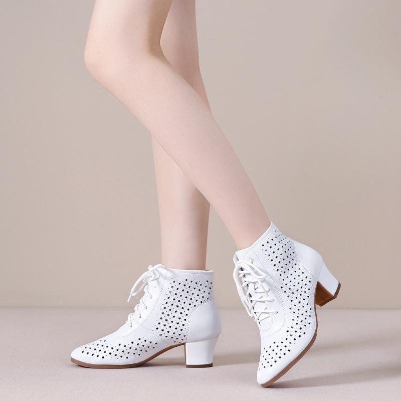 Туфли для танцев с высоким верхом и вырезами для женщин, туфли моряка Gitaba, дышащие танцевальные ботинки на каблуке 5 см