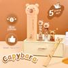 5Pcs Capybara Stationery Assortment Set Pencil Case Ruler Eraser Correction Tape Pencil Sharpener Set Student Gifts