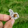 Gift For Her 925 Silver Natural TigerS Eye Solitaire Flower Adjustable Ring
