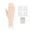 Silicone Practice Hand for Acrylic Nails Realistic Flexible Mannequin Hand Nail Art Practice Hand for Bracelets Rings Display