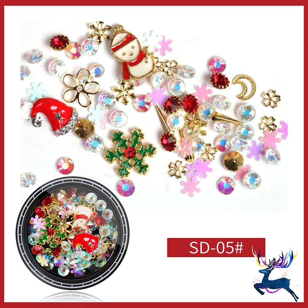 Alloy Metal Manicure Decor Nail Supplies Jewelry Nail Art Decoration Christmas Nail Rhinestone