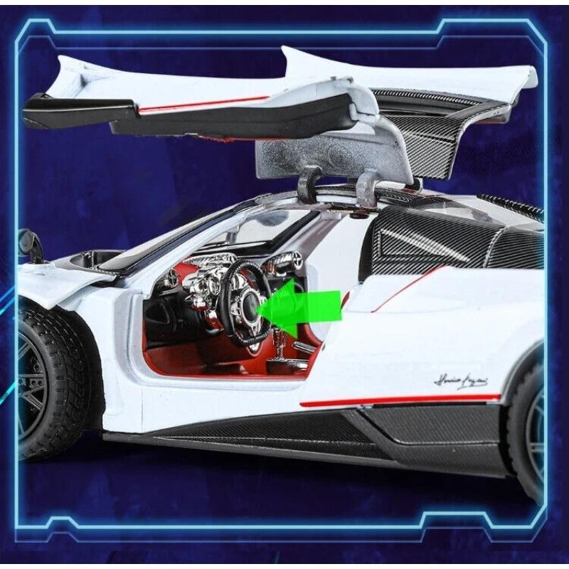 1/24 Pagani Huayra BC Alloy Car Model Diecast Toy Vehicle Sound Light