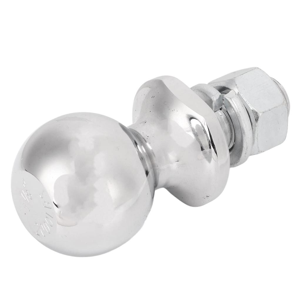 Steel + Chrome Hitch Ball, Hitch Ball Kit 1-7/8" Diameter Chrome Hex Nut Hitch