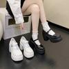 Fashion Platform Pumps for Women British Style Super High Heels Buckle Strap Mary Jane Shoes Fashion Thick Heeled Lolita Ladies Shoes