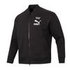 Logo Outdoor Casual Sports Zip Collar Jacket Men Jackets Black 628094-01
