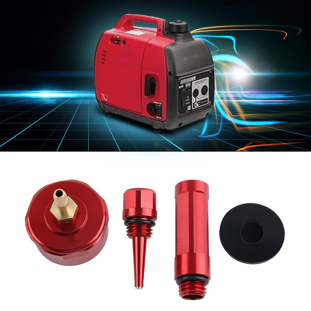 Upgraded Extended Run Brass Hose Fitting Gas Cap Change Funnel Magnetic Oil Dipstick Aluminum Generator Parts- 55201