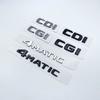 Letters Emblem for Mercedes Benz CDI CGI TDI 4Matic Car Styling Trunk Nameplate Logo Sticker Flat Fonts Silver Glossy