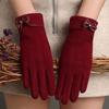 Warm Gloves Winter Touch Screen Gloves Stylish Gloves with Bowknot Decoration for Women
