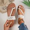 Women Casual Summer Beach Shoes Beach Sandals Flat Bottomed Slippers for Wearing Outside