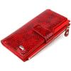Snake Embossed Genuine Leather Women's Wallet CANPELLINI Wallet 21639 Red