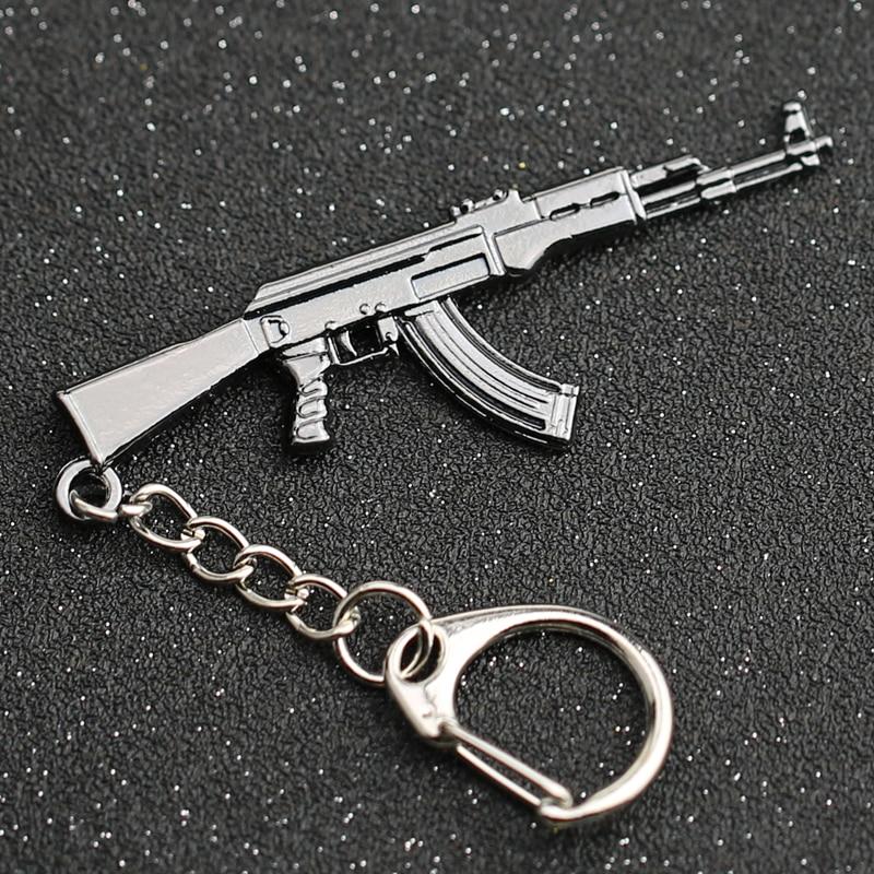CF Keychain AK 47 Rifle Gun Weapon Counter Strike Cross Fire AK47 AK-47 Keyring Key Chain Ring