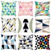 New European Style Simple Pillowcase Creative Geometric Cotton Cushion Cover