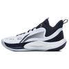 New LiNing Sonic Team Cushioning Mid Top Basketball Shoes Men's White Black ABPT057-1