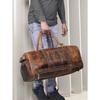 Mens Travel Bag Full Grain Leather Duffle Bag With Shoe Compartment Weekend Luggage Bag Christmas Gift Carry On Cabin Bag