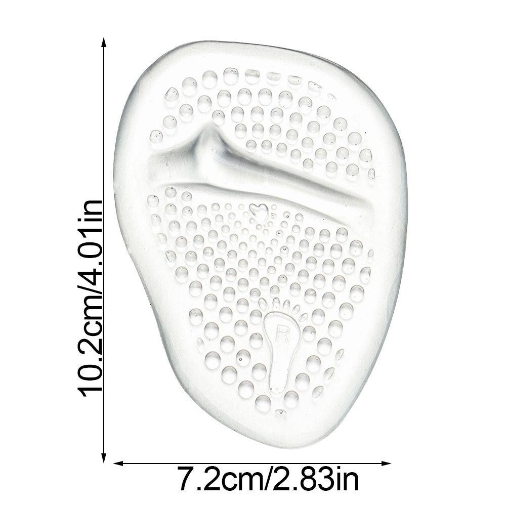 Sandals Anti-Slip Adhesive Forefoot Shoe Pad Silicone Gel Insoles Half Size Shoe Pad Foot Protector