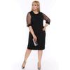 Plus Size Dress With Pearl Sleeves 6a-69340