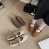 Women's Shoes Flat Mary Jane Shoes Women's 2025 Spring and Summer New Square Head Shallow Mouth Gentle Evening Shoes