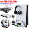 Wall Mount Kit & Charging Station W/ Headset Holder Metal Wall Hanging Charger Stand for PS5 and PS5 Slim Disc & Digital Version