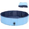 Pet PVC Leakproof Bathtub Foldable Shower Water Pool Bathing Tub Supply for Cats and DogsM Blue