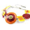 [J1965] - Designer Bracelet 'Coloring' Yellow Orange Red