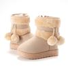 Child Shoes New Trendy Winter Boots for Children Thick Soled Wool Ball Snow Boots Winter Cotton Inserts Girl Sneakers Botas Niña