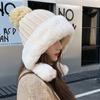 Knitted Hat Big Head Korean Version Velvet Warm and Cold Cotton Hat Women's Autumn and Winter Wool Hat Trendy Brand