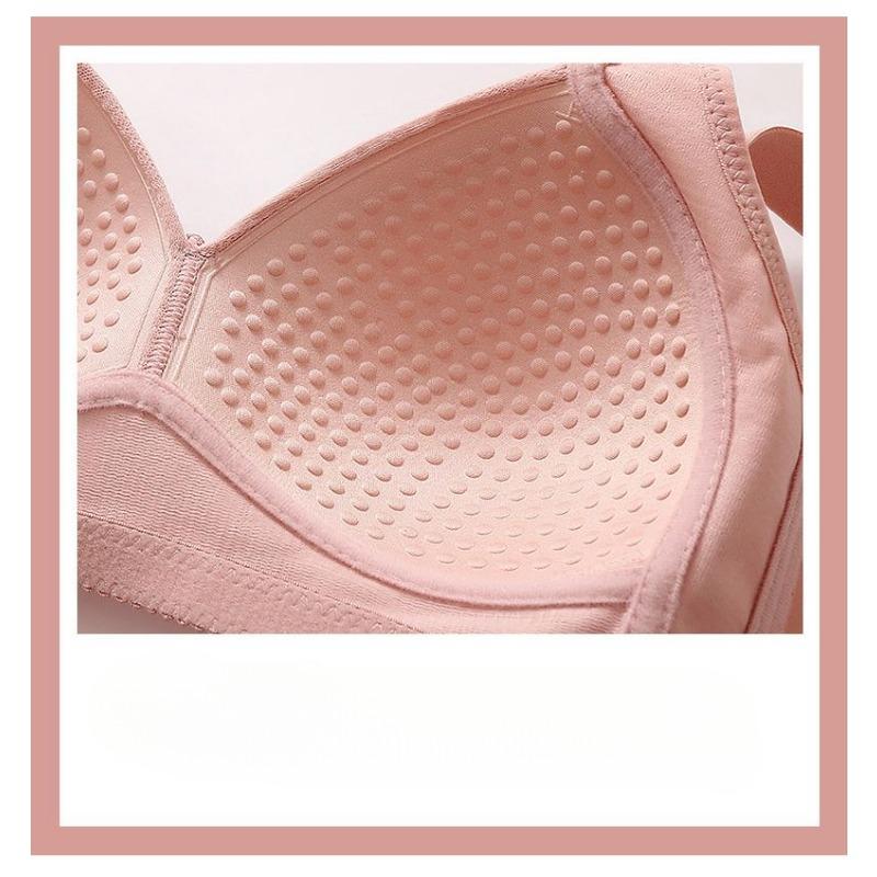 Lace Embroidery Gather To Prevent Sagging Bra Collect and Collect Breast Milk Non Magnetic and Non Steel Ring Women's Large Size Underwear